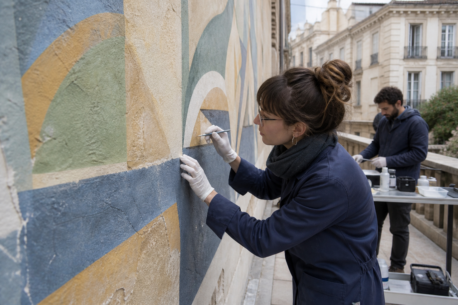 Conservation d'une fresque contemporaine